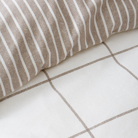 Bianca Fine Linens Regal Check 100% Brushed Cotton Duvet Set