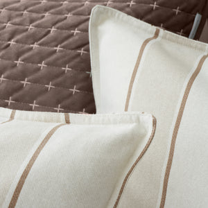 Bianca Fine Linens Regal Stripe Natural 100% Brushed Cotton Duvet Set