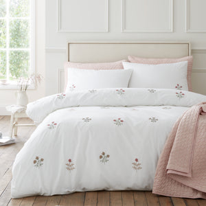 Bianca Fine Linens Adeline Floral White Duvet Set