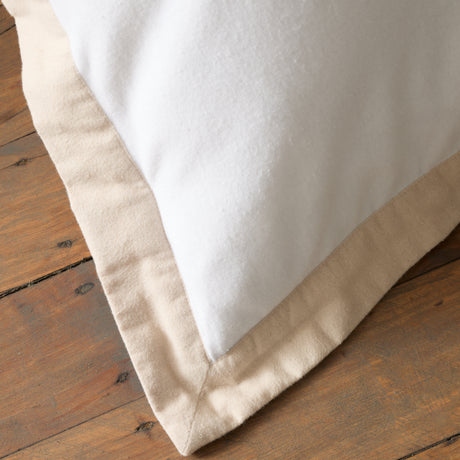 Bianca Fine Linens Tailored White/Natural 100% Brushed Cotton Duvet Set