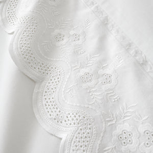 Bianca Fine Linens Elise Lace White Duvet Set