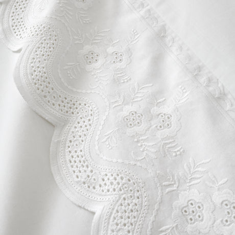 Bianca Fine Linens Elise Lace White Duvet Set