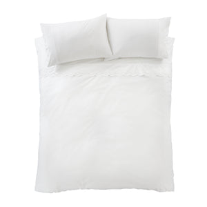 Bianca Fine Linens Elise Lace White Duvet Set