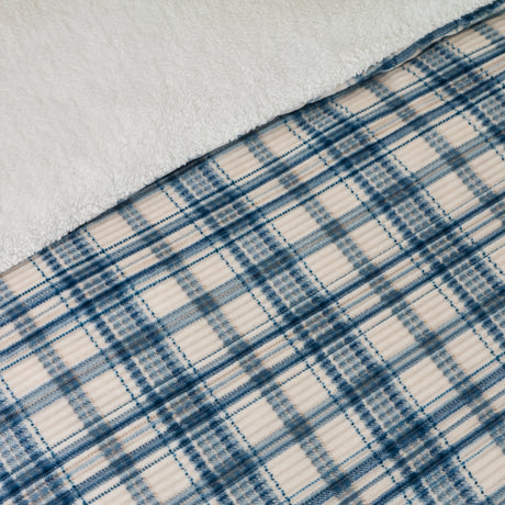Catherine Lansfield Cosy Ribbed Check Duvet Set