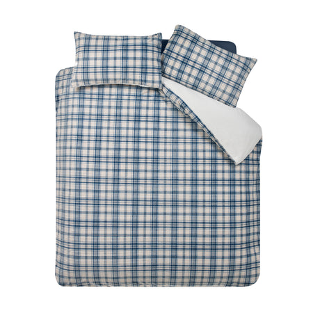 Catherine Lansfield Cosy Ribbed Check Duvet Set