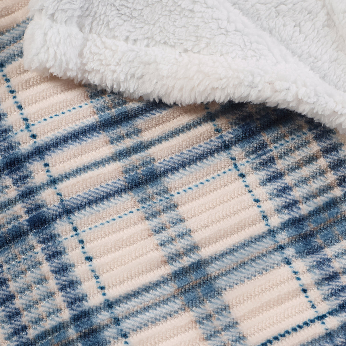 Catherine Lansfield Cosy Ribbed Check Duvet Set