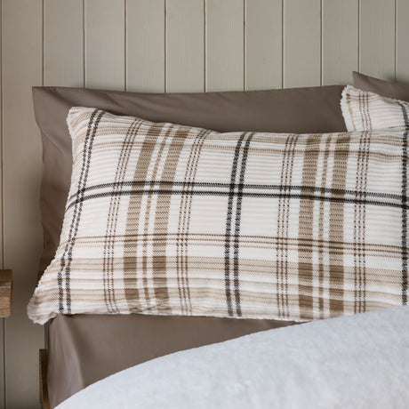 Catherine Lansfield Cosy Ribbed Check Duvet Set