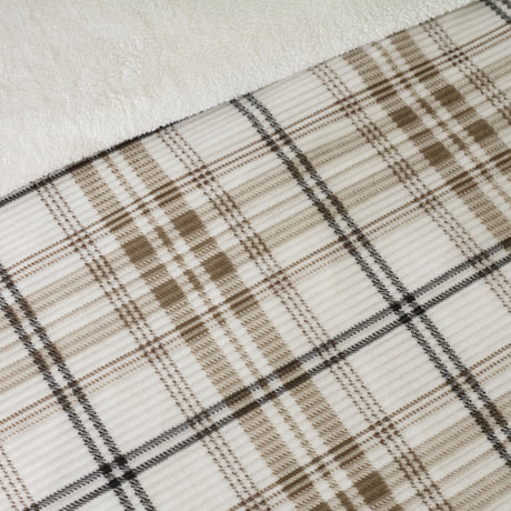 Catherine Lansfield Cosy Ribbed Check Duvet Set
