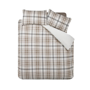 Catherine Lansfield Cosy Ribbed Check Duvet Set