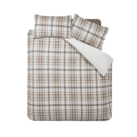 Catherine Lansfield Cosy Ribbed Check Duvet Set