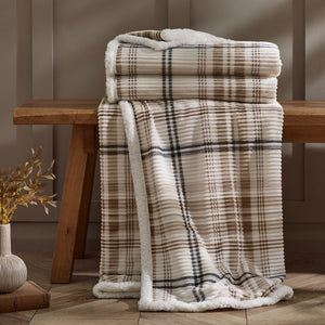 Catherine Lansfield Cosy Ribbed Check Duvet Set