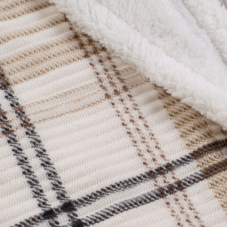 Catherine Lansfield Cosy Ribbed Check Duvet Set