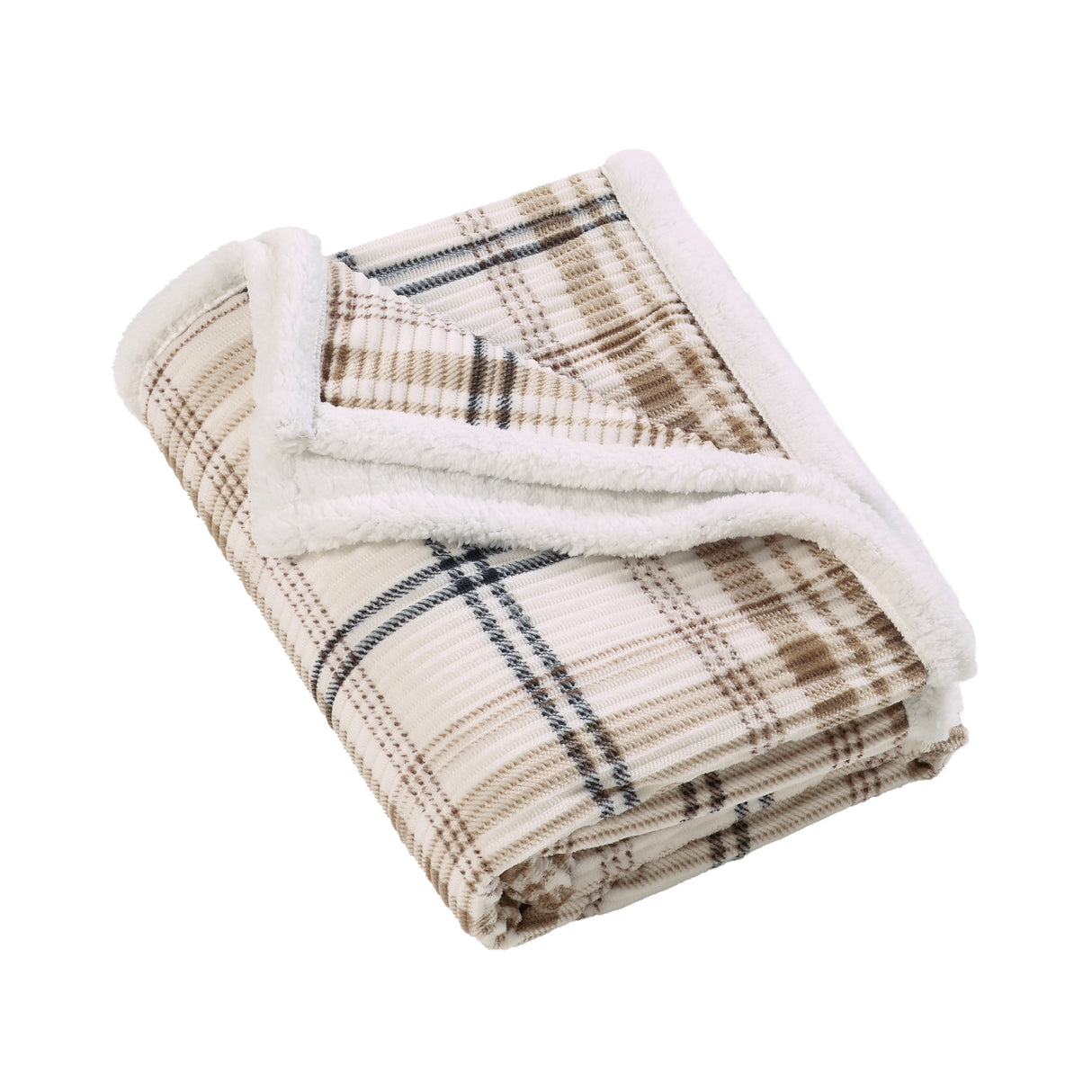Catherine Lansfield Cosy Ribbed Check Duvet Set
