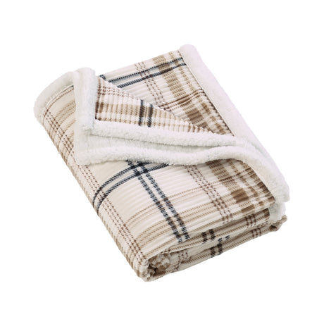 Catherine Lansfield Cosy Ribbed Check Duvet Set