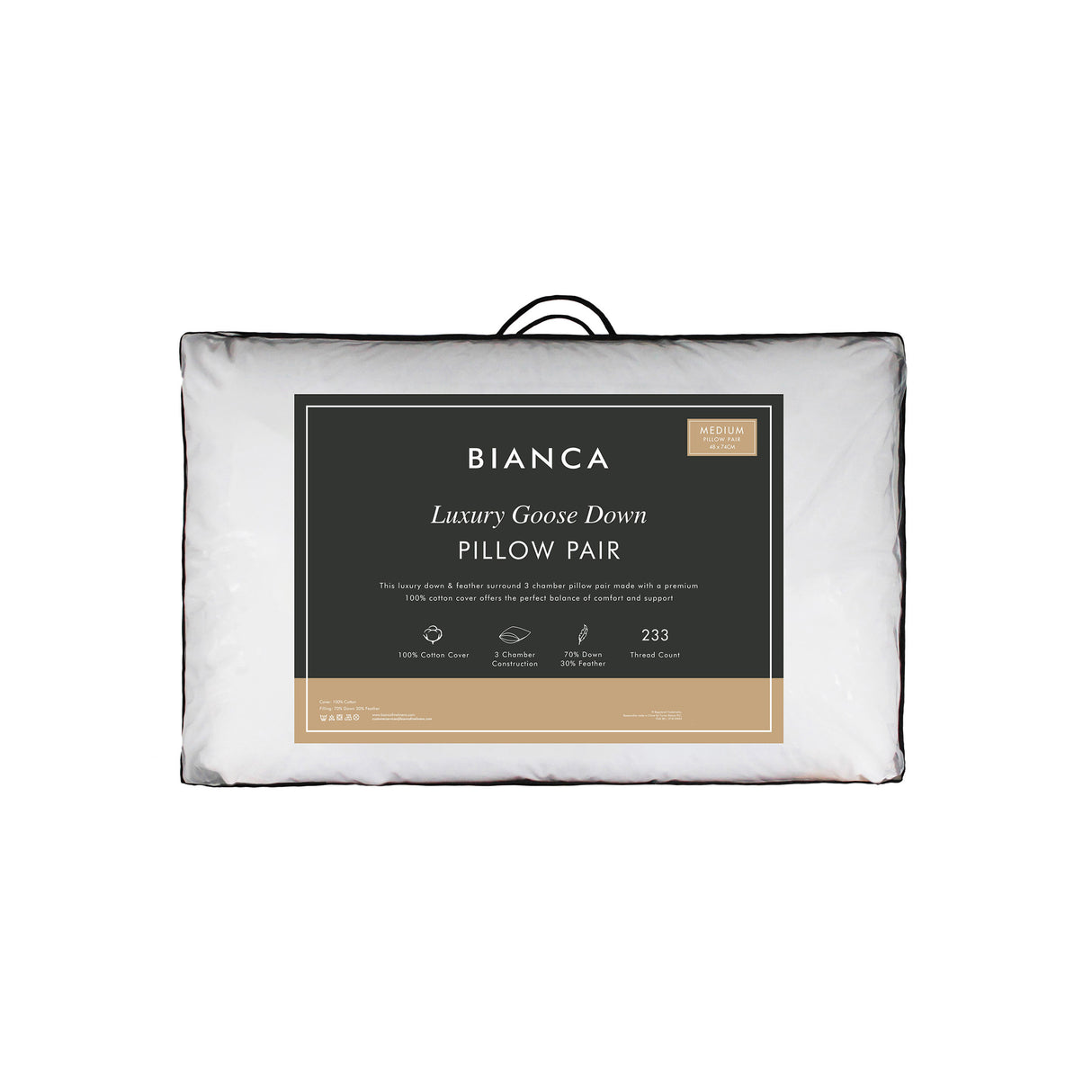 Bianca Fine Linens Luxury Goose Down Pair