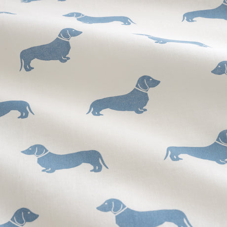Emily Bond Peggy Dachshund Cream/Blue Duvet Set