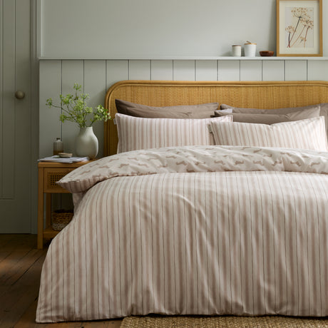 Emily Bond Peggy Dachshund Cream/Natural 100% Brushed Cotton Duvet Set