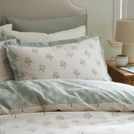 Emily Bond Dapplewood Trees Cream/Green Duvet Set