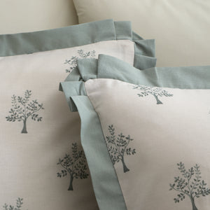Emily Bond Dapplewood Trees Cream/Green Duvet Set