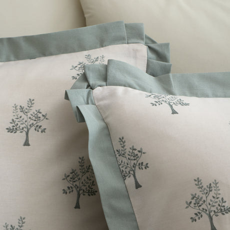 Emily Bond Dapplewood Trees Cream/Green Duvet Set