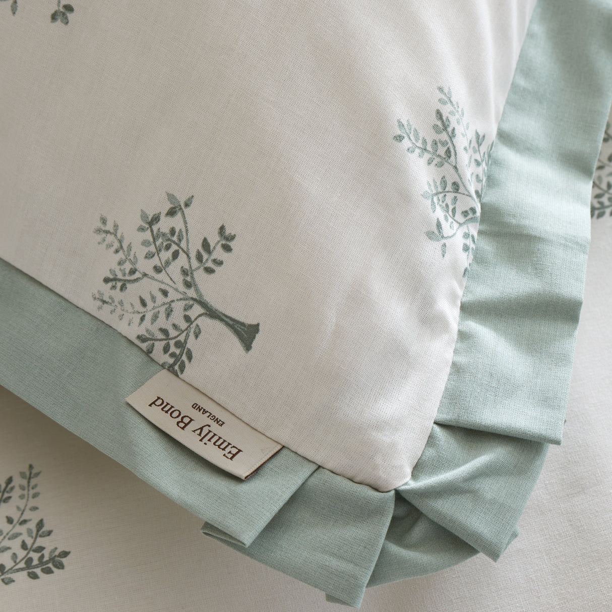 Emily Bond Dapplewood Trees Cream/Green Duvet Set