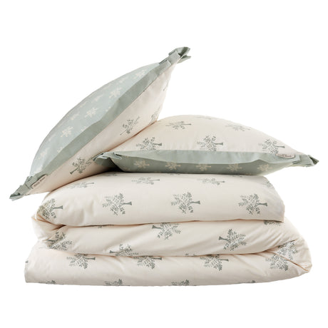 Emily Bond Dapplewood Trees Cream/Green Duvet Set
