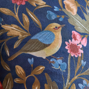 Catherine Lansfield Hedgerow Hopper Navy Eyelet Curtains