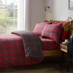 Catherine Lansfield Tartan Check Red/Green Duvet Set