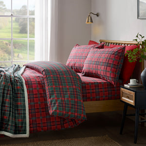 Catherine Lansfield Tartan Check Red/Green Duvet Set