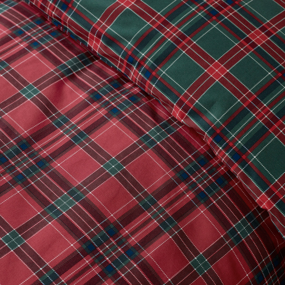 Catherine Lansfield Tartan Check Red/Green Duvet Set
