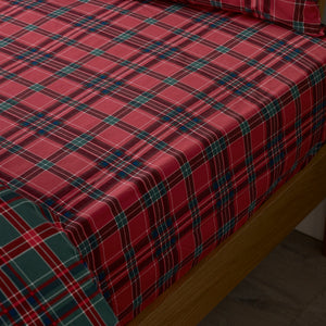 Catherine Lansfield Tartan Check Red/Green Duvet Set