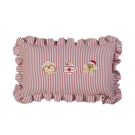 Catherine Lansfield Christmas Gingerbread Stripe Natural Duvet Set