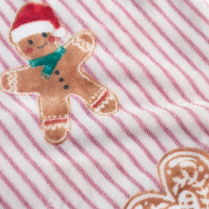 Catherine Lansfield Christmas Gingerbread Stripe Natural Duvet Set