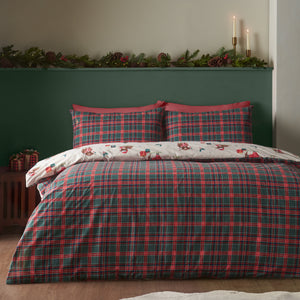 Catherine Lansfield Christmas Highland Cow Natural Duvet Set