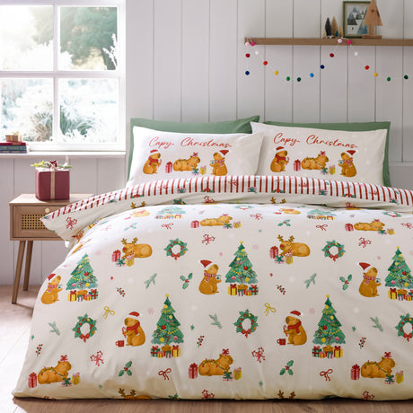 Catherine Lansfield Capy Christmas Cream Duvet Set