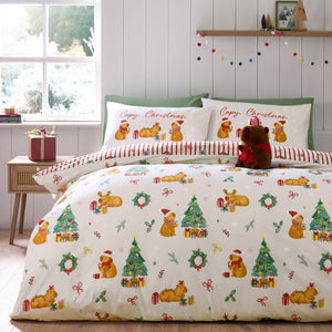 Catherine Lansfield Capy Christmas Cream Duvet Set