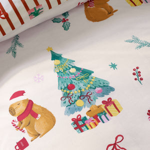 Catherine Lansfield Capy Christmas Cream Duvet Set