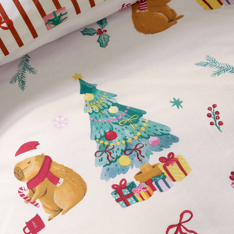 Catherine Lansfield Capy Christmas Cream Duvet Set