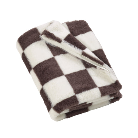 Catherine Lansfield Cosy Soft Checkerboard 130cm 170cm Throw
