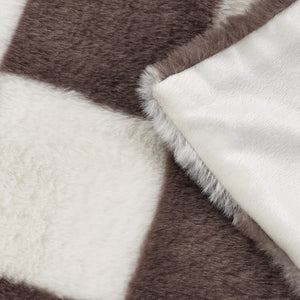 Catherine Lansfield Cosy Soft Checkerboard 130cm 170cm Throw