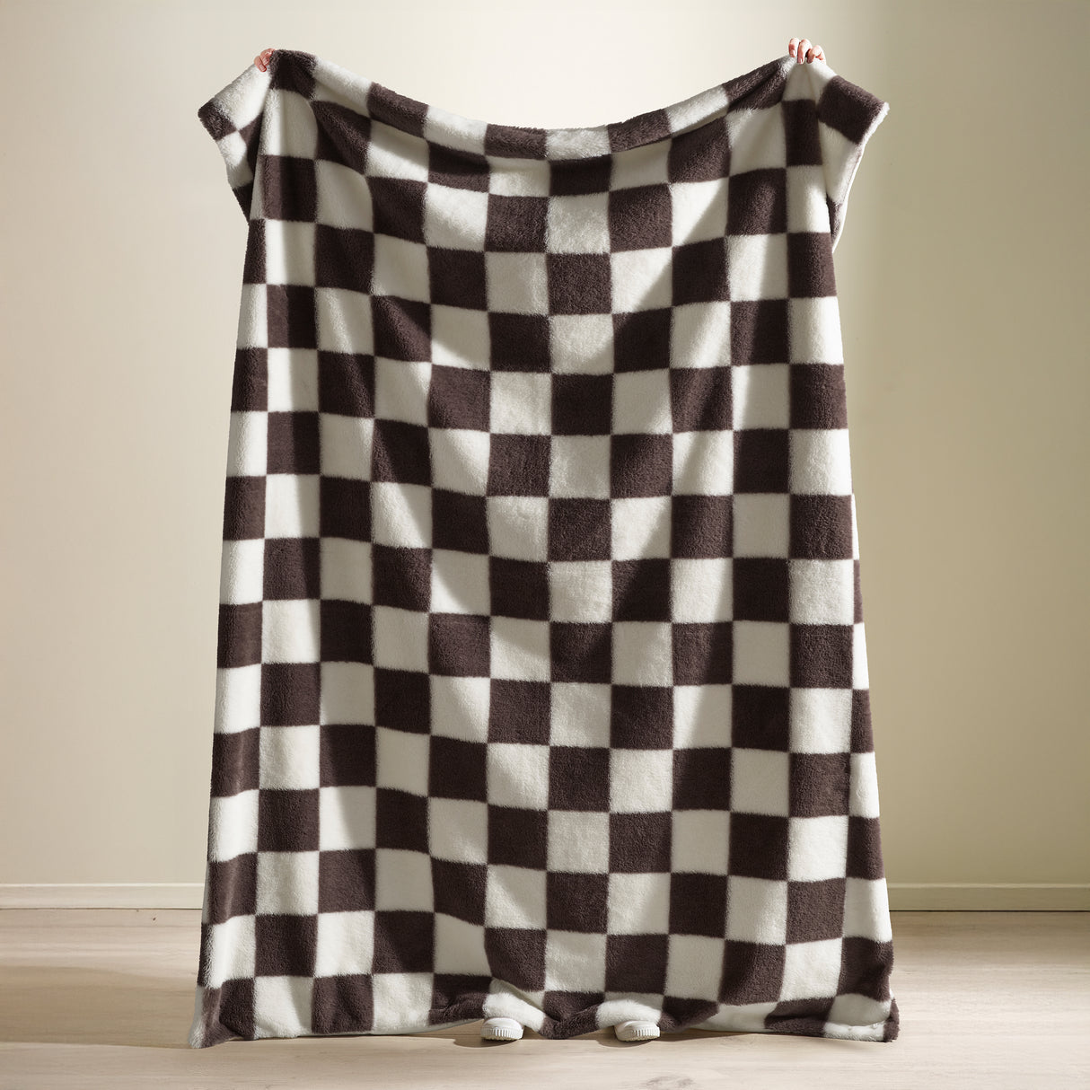 Catherine Lansfield Cosy Soft Checkerboard 130cm 170cm Throw
