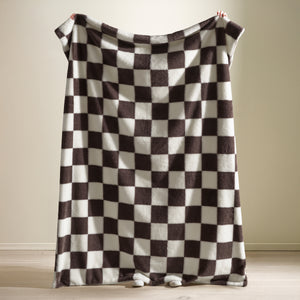 Catherine Lansfield Cosy Soft Checkerboard 130cm 170cm Throw