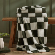 Catherine Lansfield Cosy Soft Checkerboard 130cm 170cm Throw