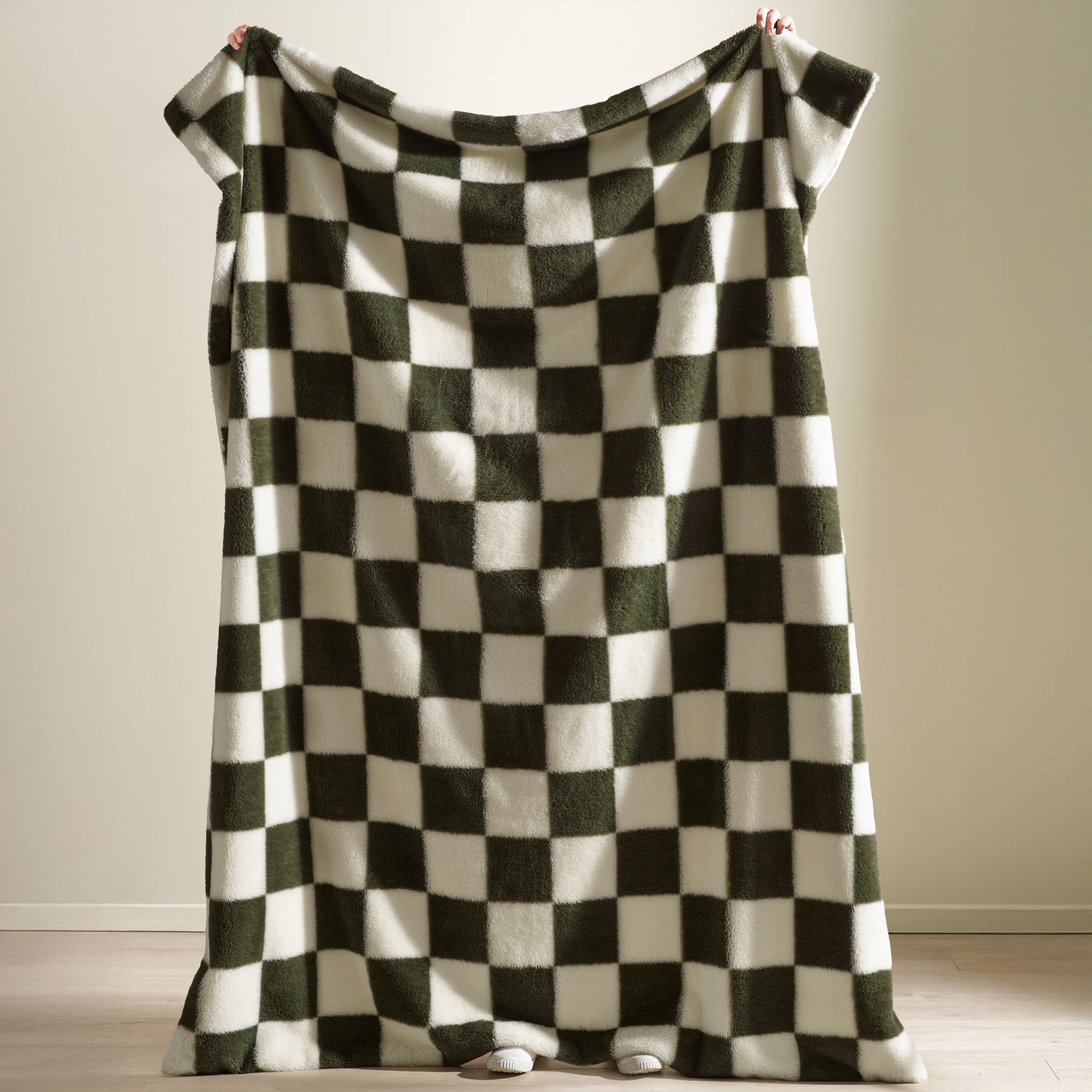 Catherine Lansfield Cosy Soft Checkerboard 130cm 170cm Throw