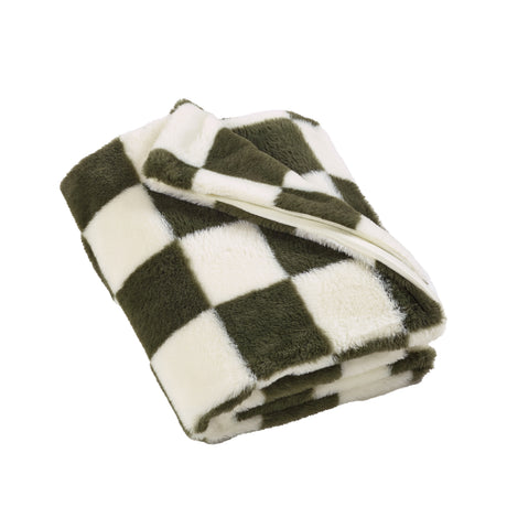 Catherine Lansfield Cosy Soft Checkerboard 130cm 170cm Throw