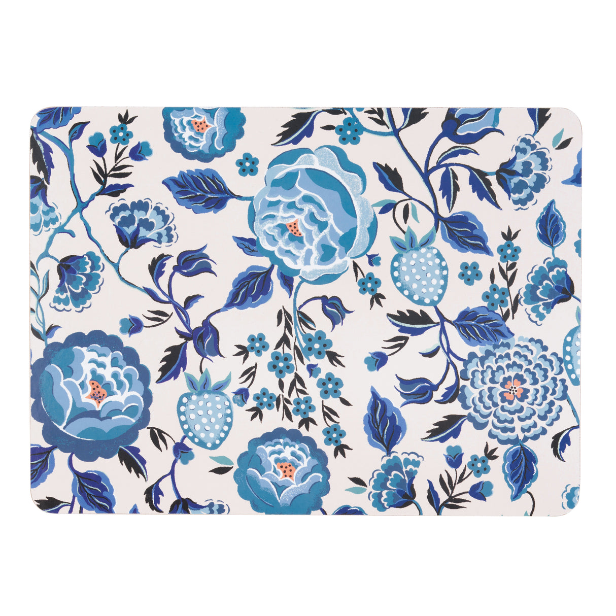 Cath Kidston CKSGCBPLMAT Strawberry Garden Blue Set of 4 Placemats