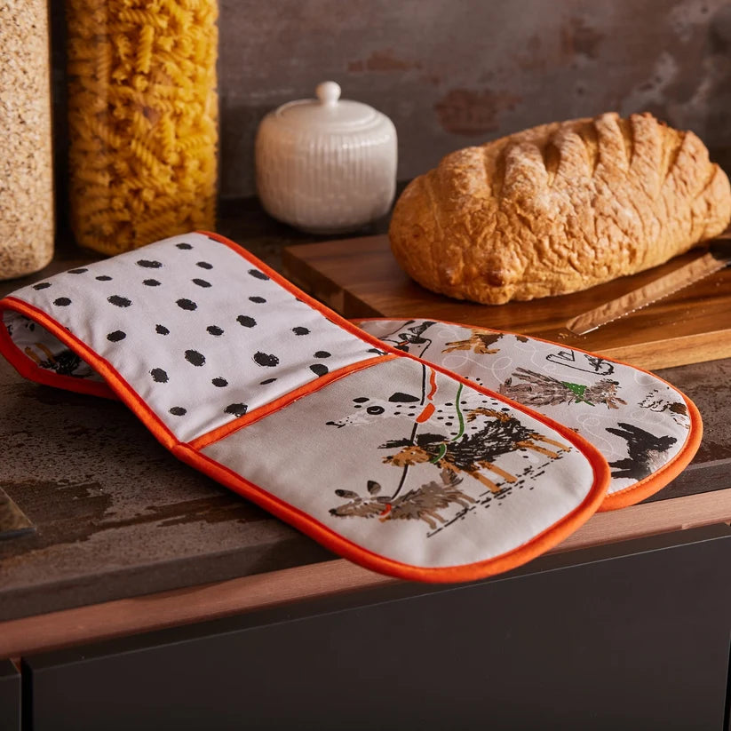 Ulster Weavers Dog Days Grey Double Oven Glove