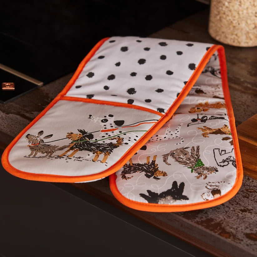 Ulster Weavers Dog Days Grey Double Oven Glove