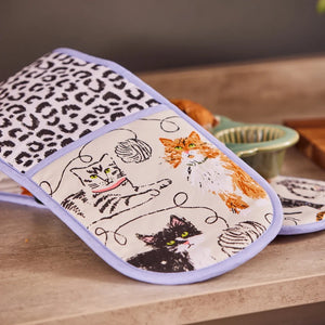 Ulster Weavers Feline Friends Grey Double Oven Glove