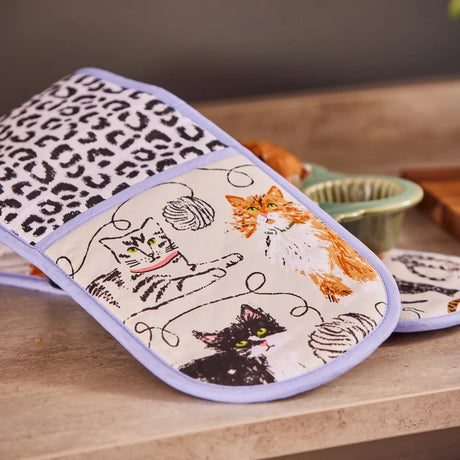 Ulster Weavers Feline Friends Grey Double Oven Glove